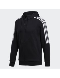 FELPA UOMO JUVE CON CAPPUCCIO E ZIP LUNGA ADIDAS