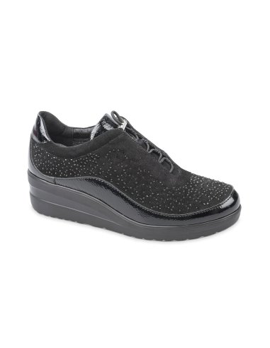 SCARPA SUEDE DONNA C/LACCI