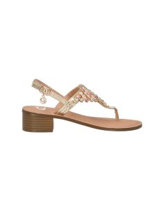 Sandalo Infradito Donna Con Fibbia Gold&Gold