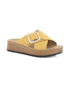 Ciabatta Donna Doppia Fascia Incrociata Con Fibbia Inblu