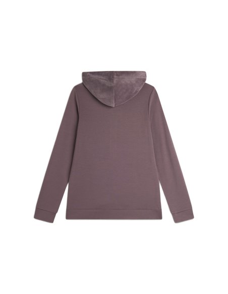 FELPA DONNA CAPPUCCIO C/ZIP