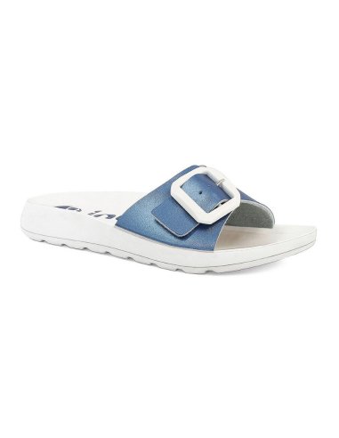 Ciabatta Donna Mare A Fascia Con Fibbia Inblu