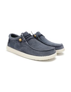 WP150 Wallabi Washed Scarpa Uomo In Tessuto Con Lacci Pitas 2