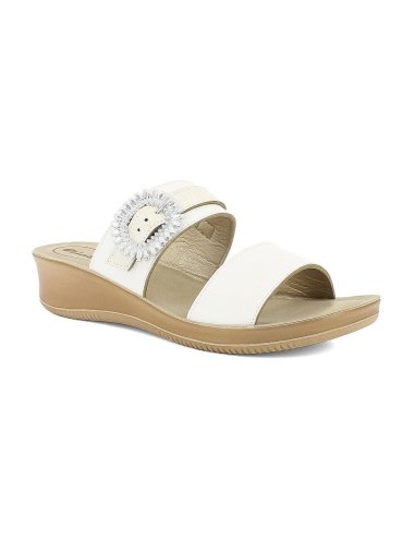 Ciabatta Donna Doppia Fascia Con Fibbia Inblu