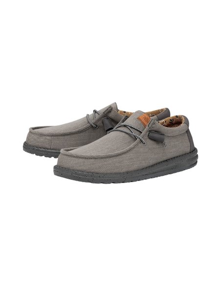 Wally Washed Canvas Scarpa Uomo Con Lacci Hey Dude