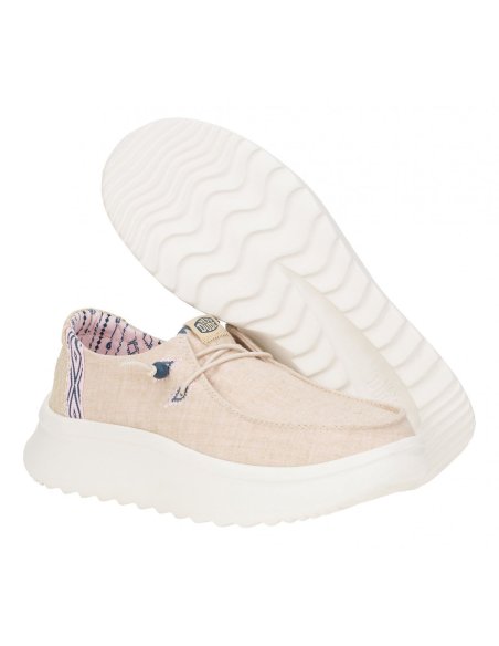 Wendy Peak Chambray Woven Scarpa Donna Con Lacci Hey Dude