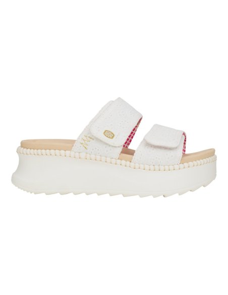 Delray Slide Eyelet Ciabatta Donna Con Doppio Velcro Hey Dude
