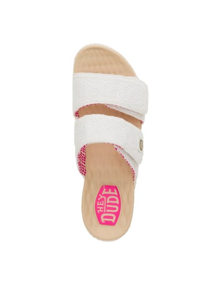Delray Slide Eyelet Ciabatta Donna Con Doppio Velcro Hey Dude
