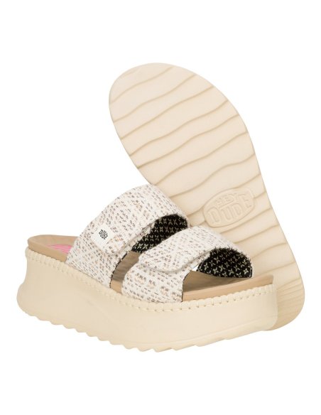 Delray Slide Surf Baja Ciabatta Donna Con Doppio Velcro Hey Dude